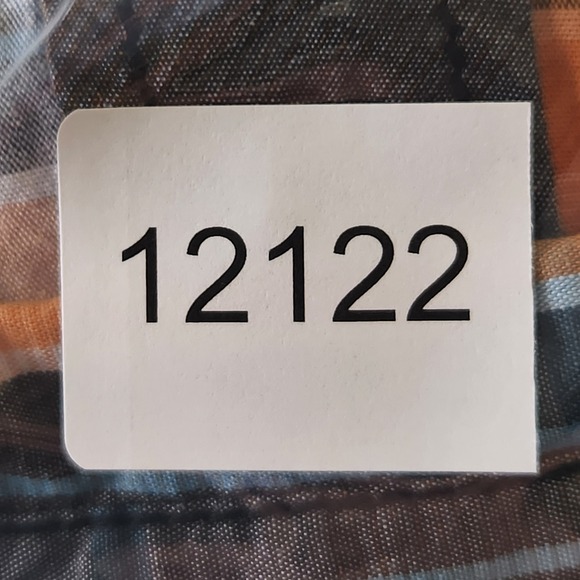 Affliction Black Premium Buckle Western Shirt Mens XL Slim Orange Black Plaid - Picture 11 of 11